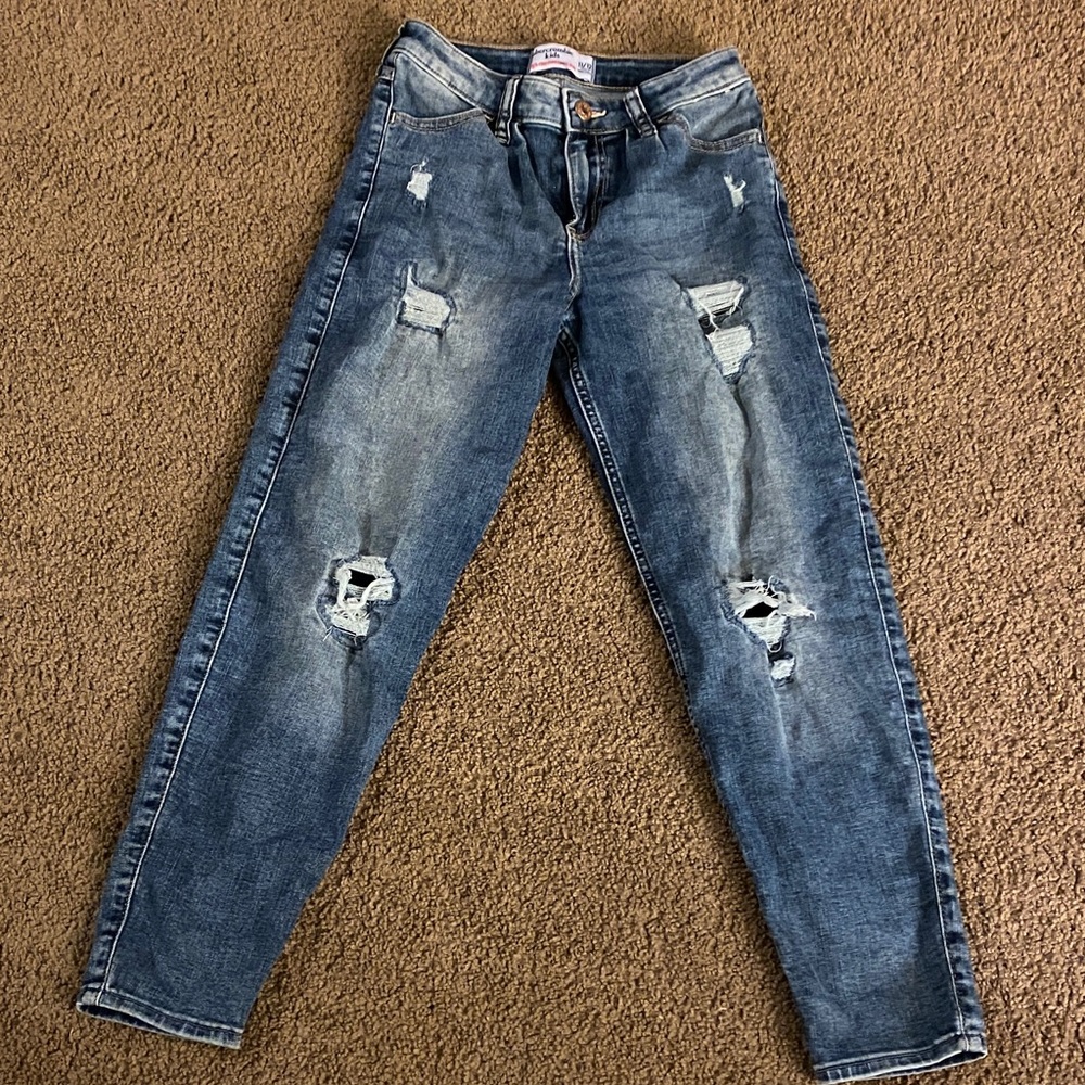 Abercrombie Kids Distressed Blue Jeans